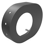 Rosette 130 mm silbergrau Zubehör DS01